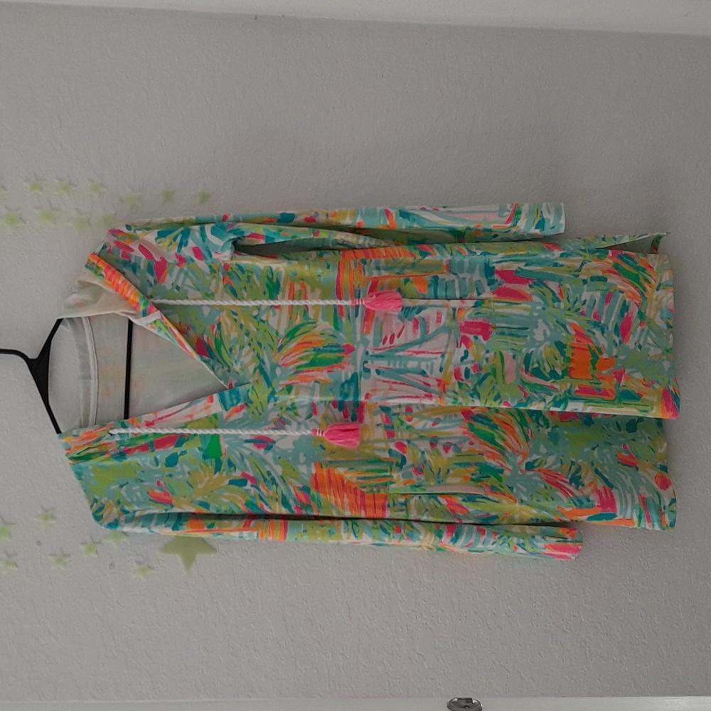 Lilly Paliter long-sleeved hooded colorful dress